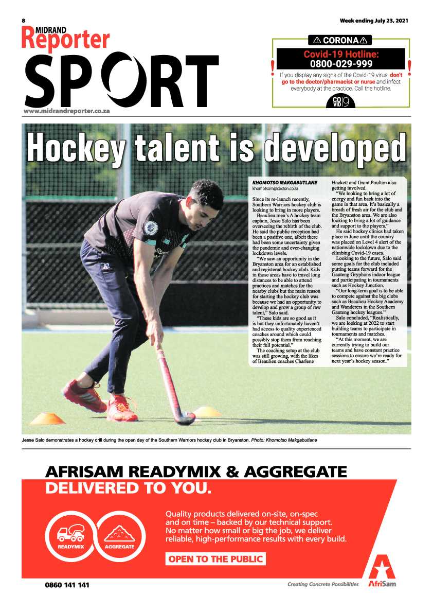 Midrand Reporter 23 July 2021 page 8