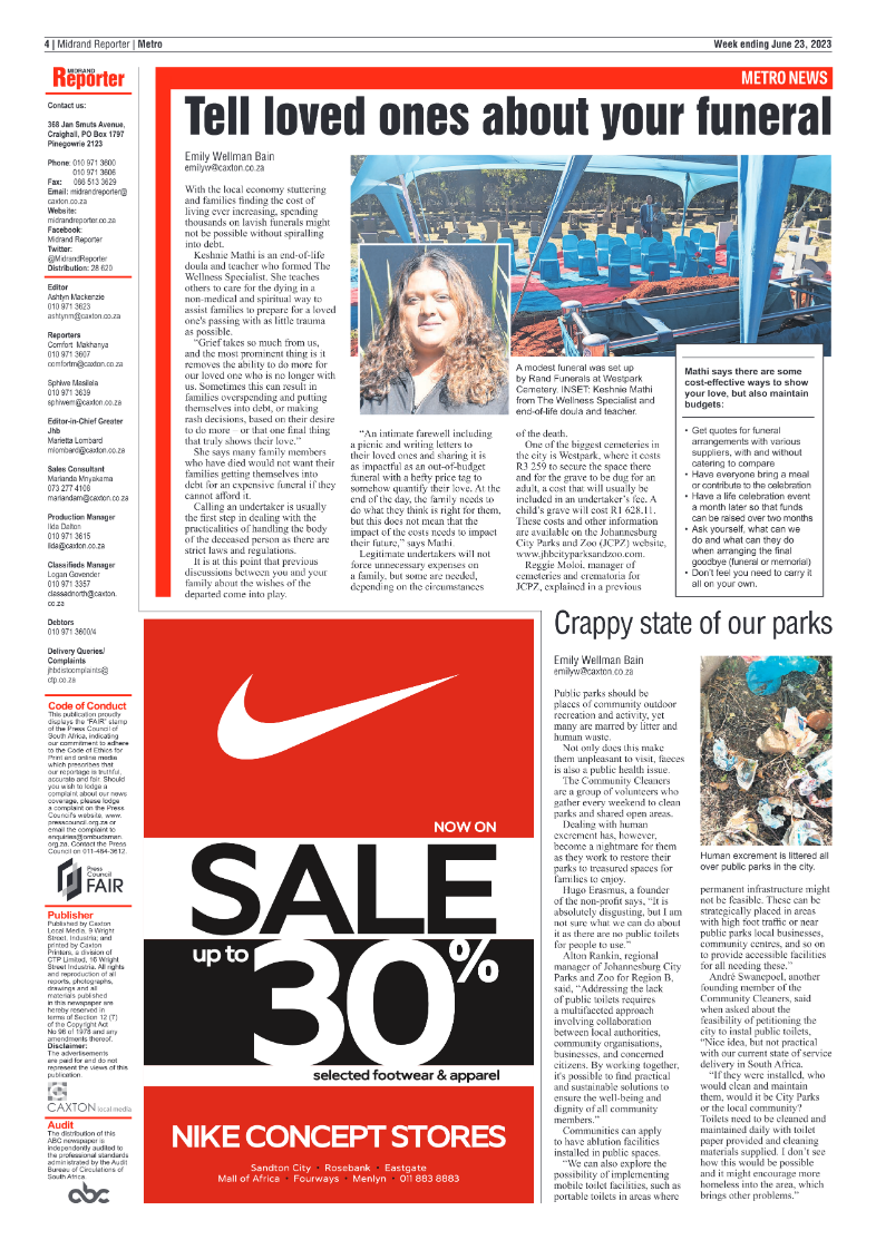 Midrand Reporter 23 June 2023 page 4