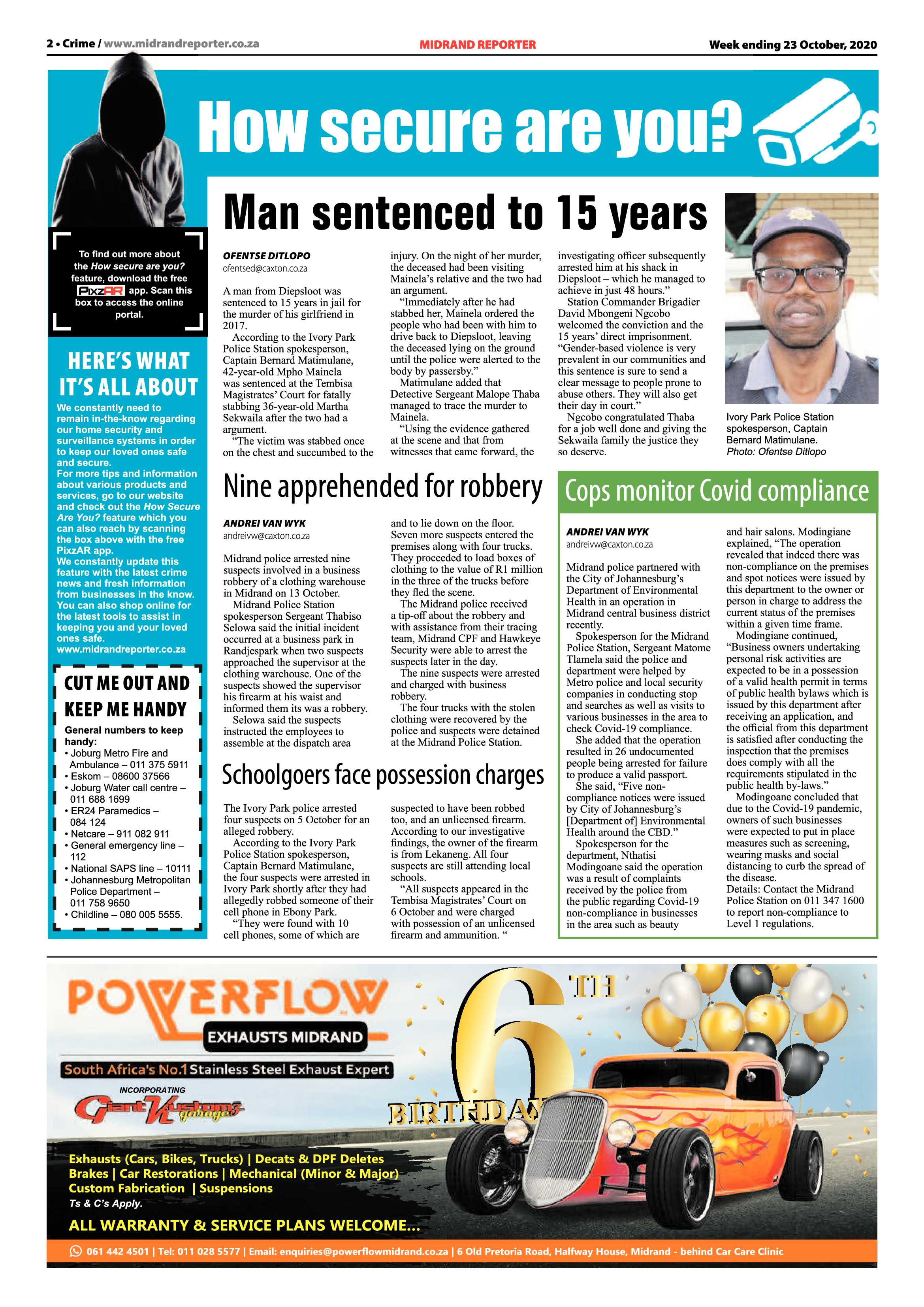 Midrand Reporter 23 October 2020 page 2
