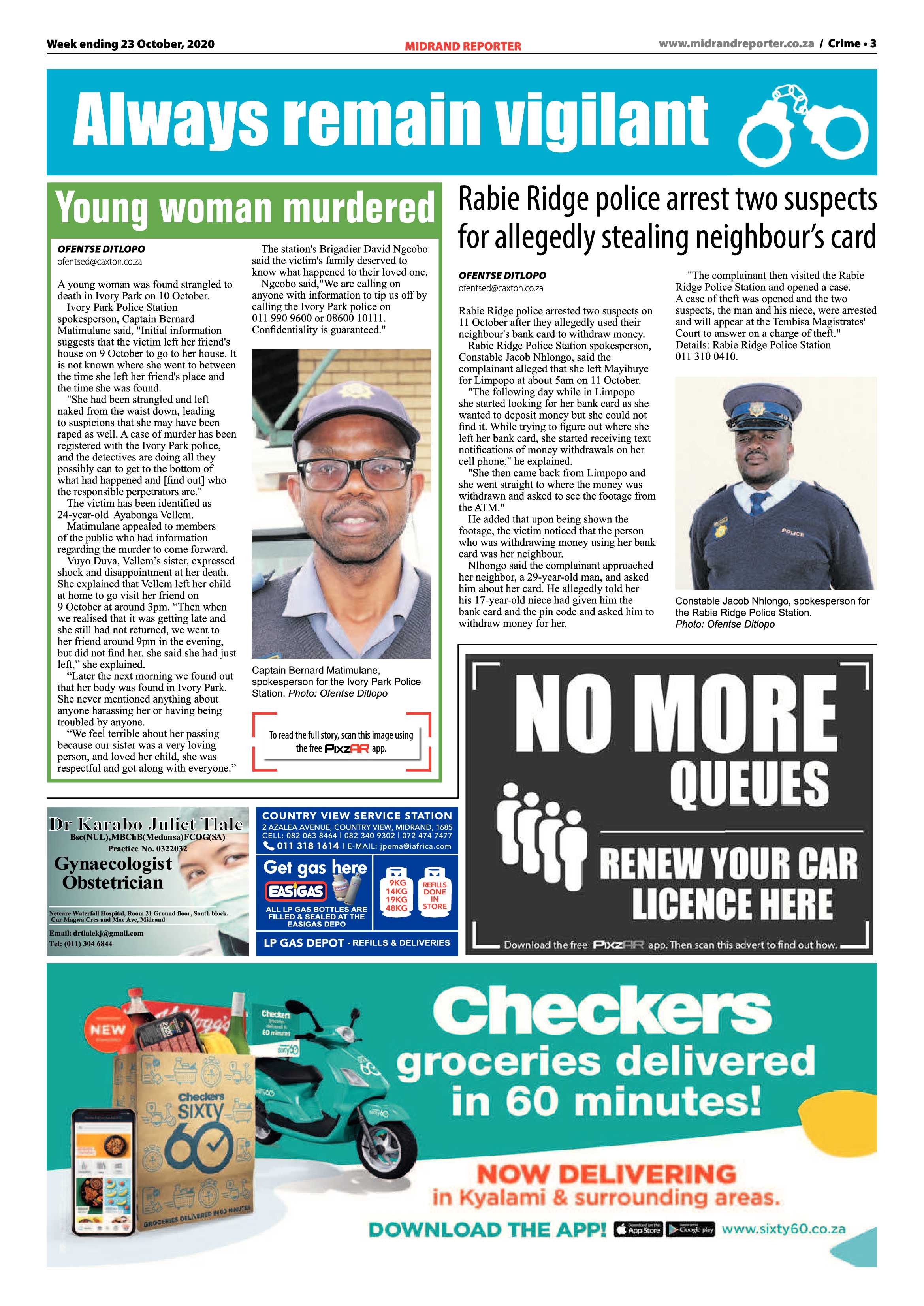 Midrand Reporter 23 October 2020 page 3