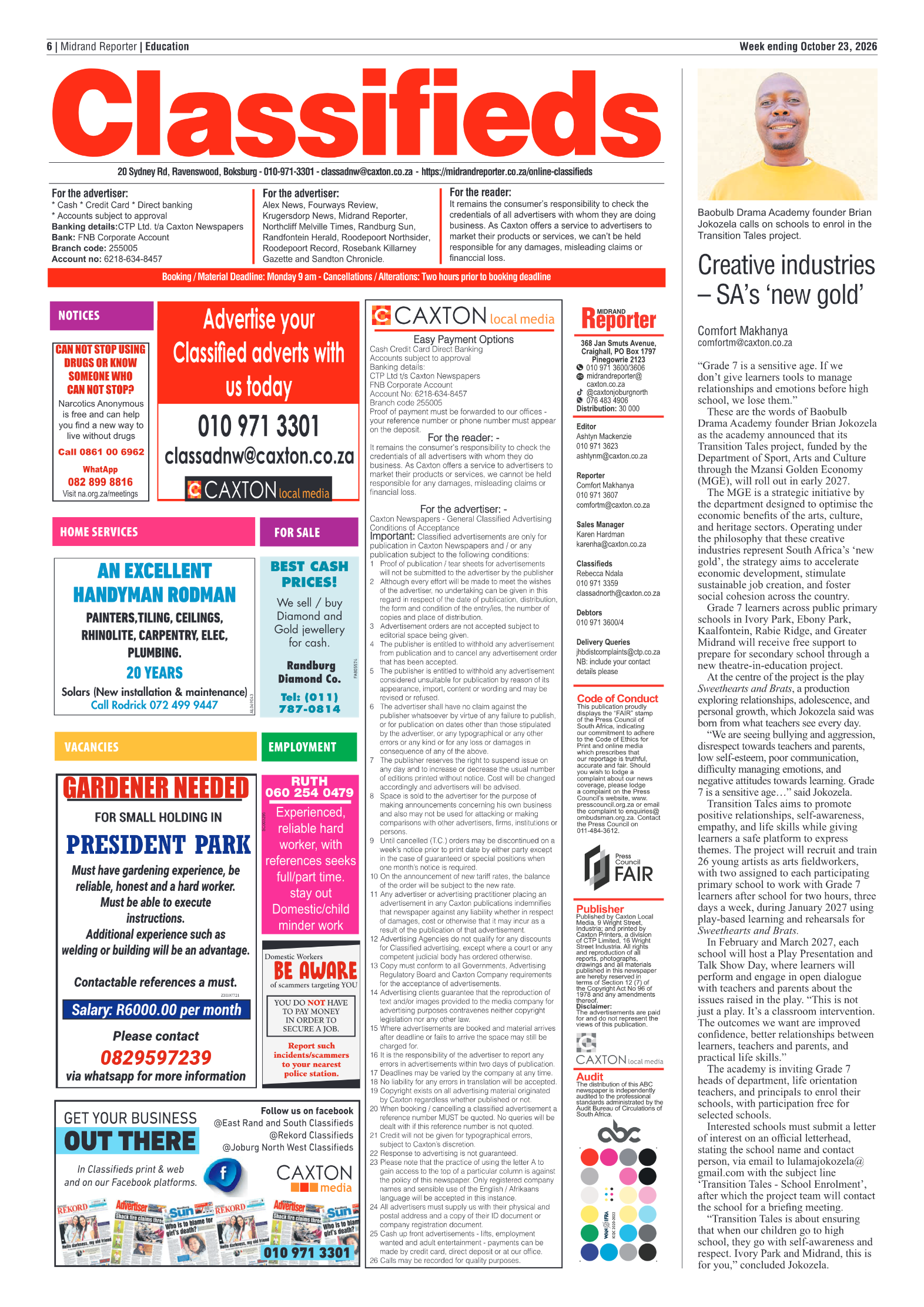 Midrand Reporter 23 October 2026 page 8