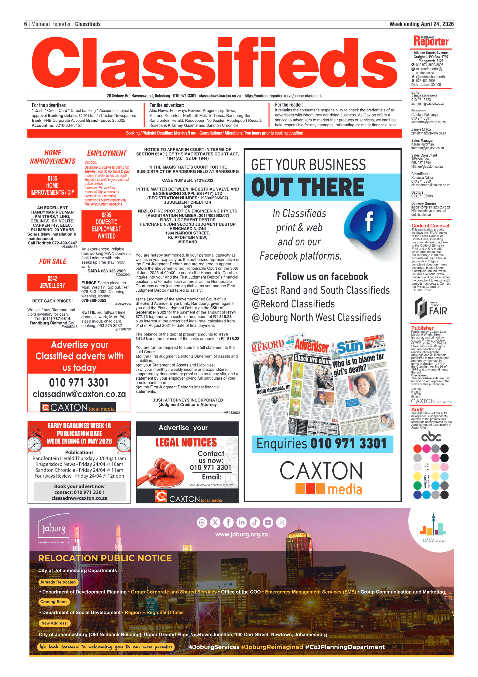 Midrand Reporter 24 April 2026 page 6