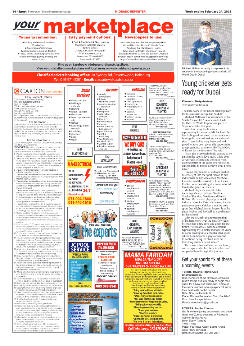 Midrand Reporter 24 Feb 2023 page 14