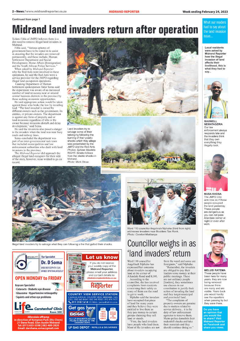 Midrand Reporter 24 Feb 2023 page 2