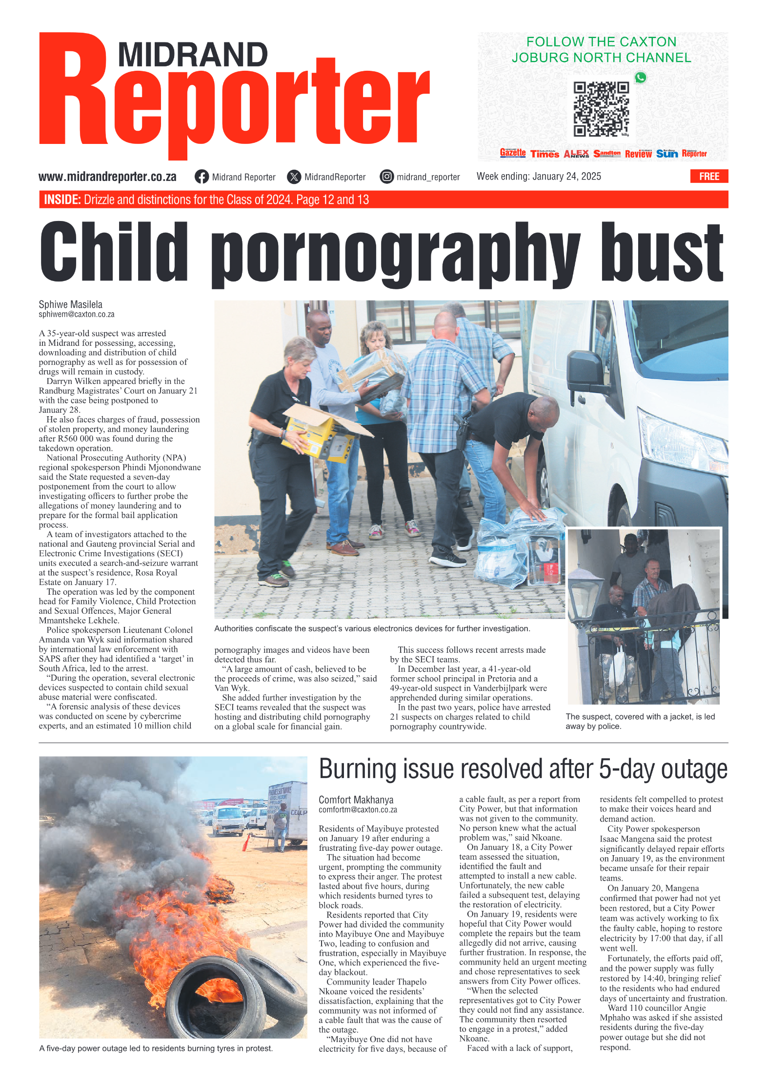 Midrand Reporter 24 January 2025 page 1