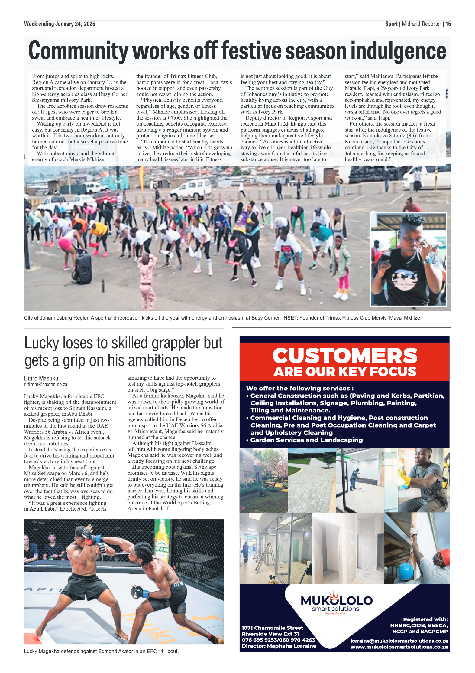 Midrand Reporter 24 January 2025 page 15