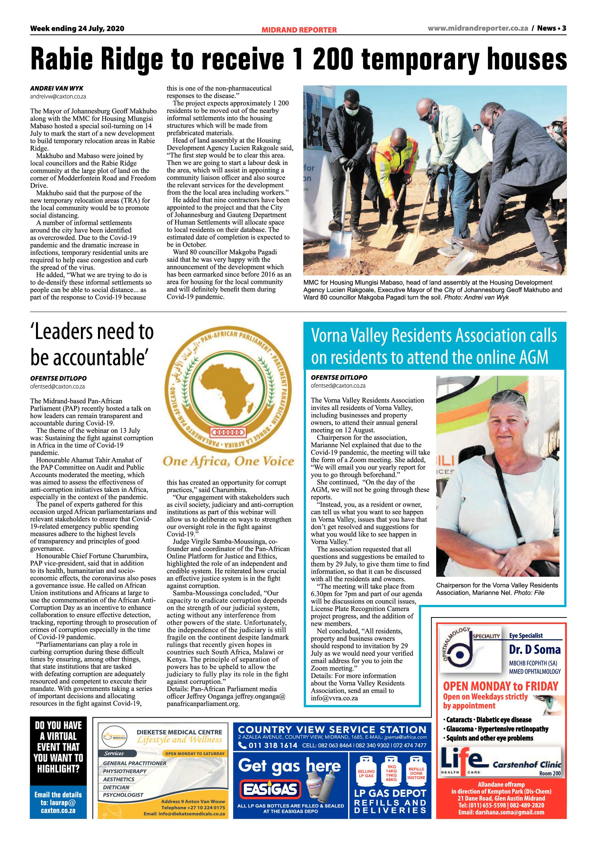 Midrand Reporter 24 July 2020 page 3