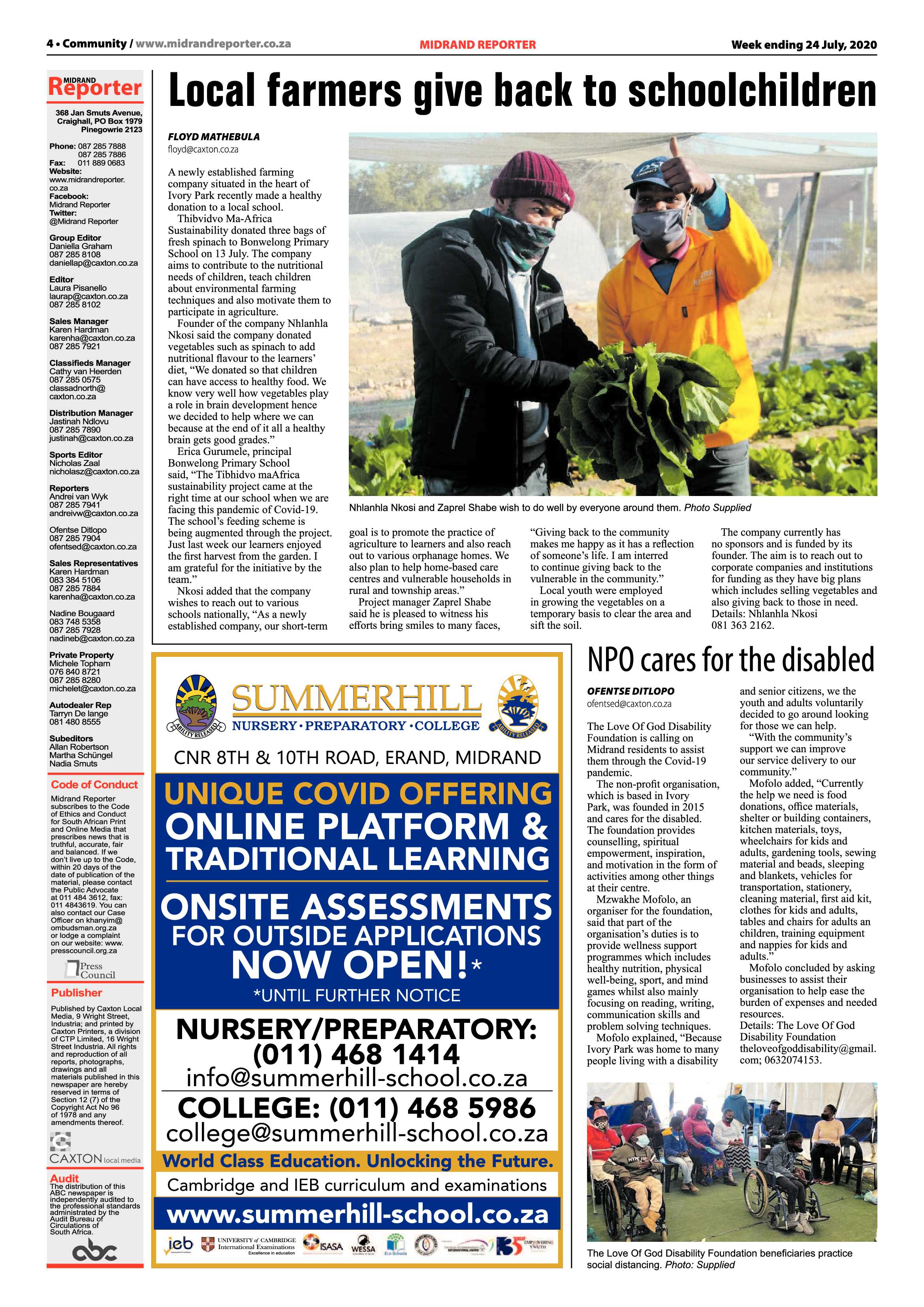 Midrand Reporter 24 July 2020 page 4