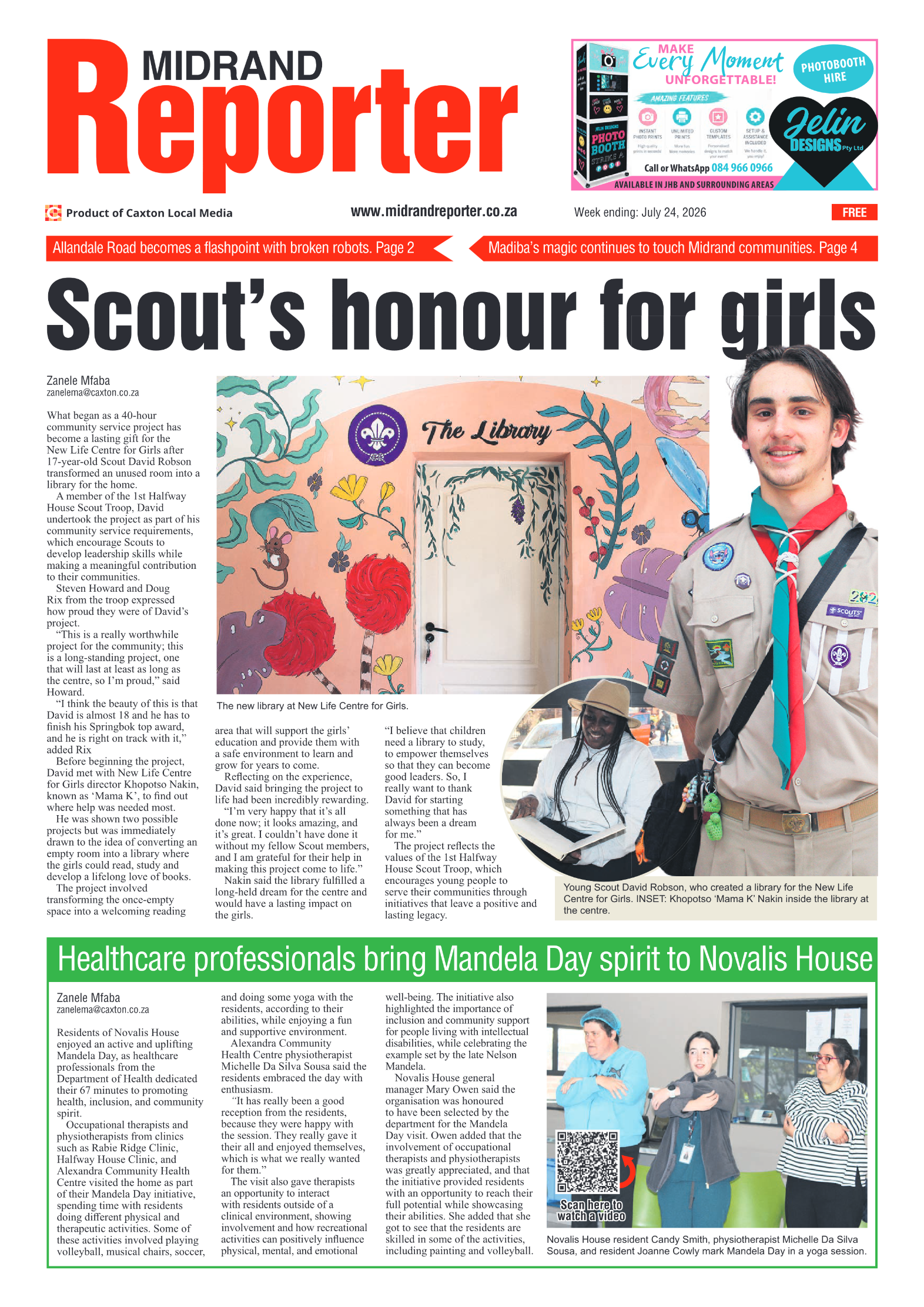 Midrand Reporter 24 July 2026 page 1