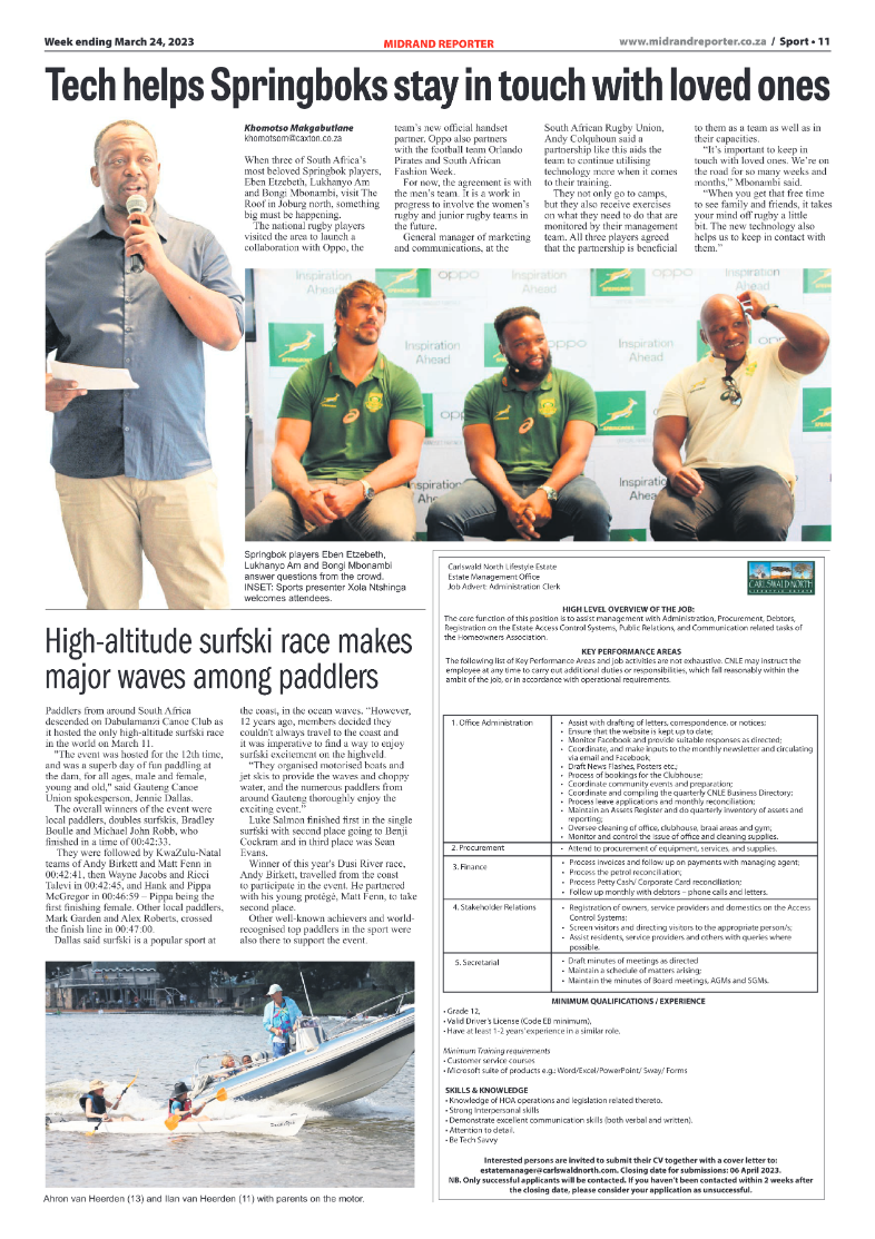 Midrand Reporter 24 March 2023 page 11