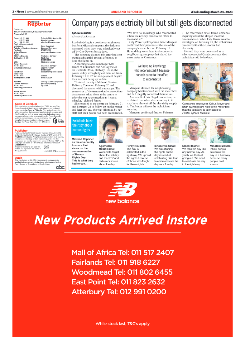 Midrand Reporter 24 March 2023 page 2