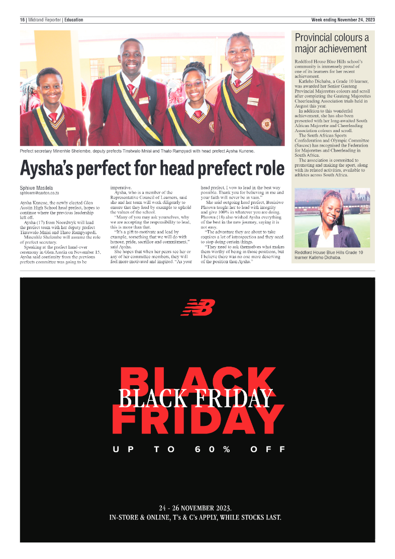 Midrand Reporter 24 November 2023 page 16