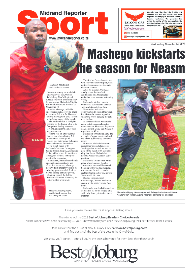 Midrand Reporter 24 November 2023 page 20