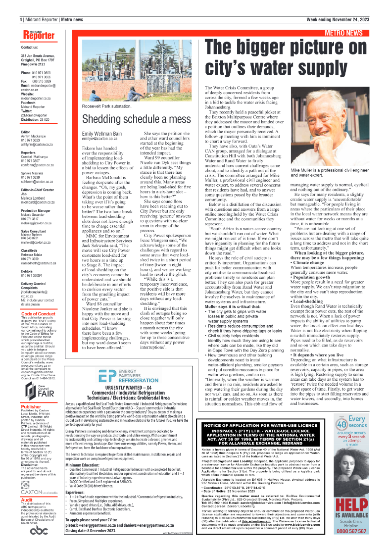 Midrand Reporter 24 November 2023 page 4