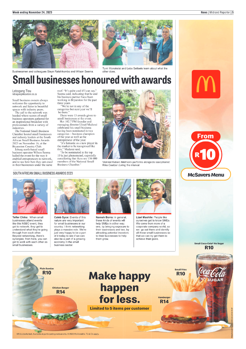 Midrand Reporter 24 November 2023 page 5