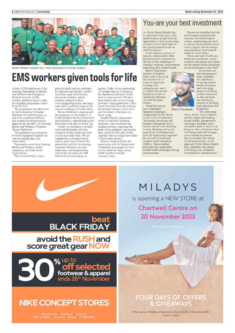 Midrand Reporter 24 November 2023 page 8