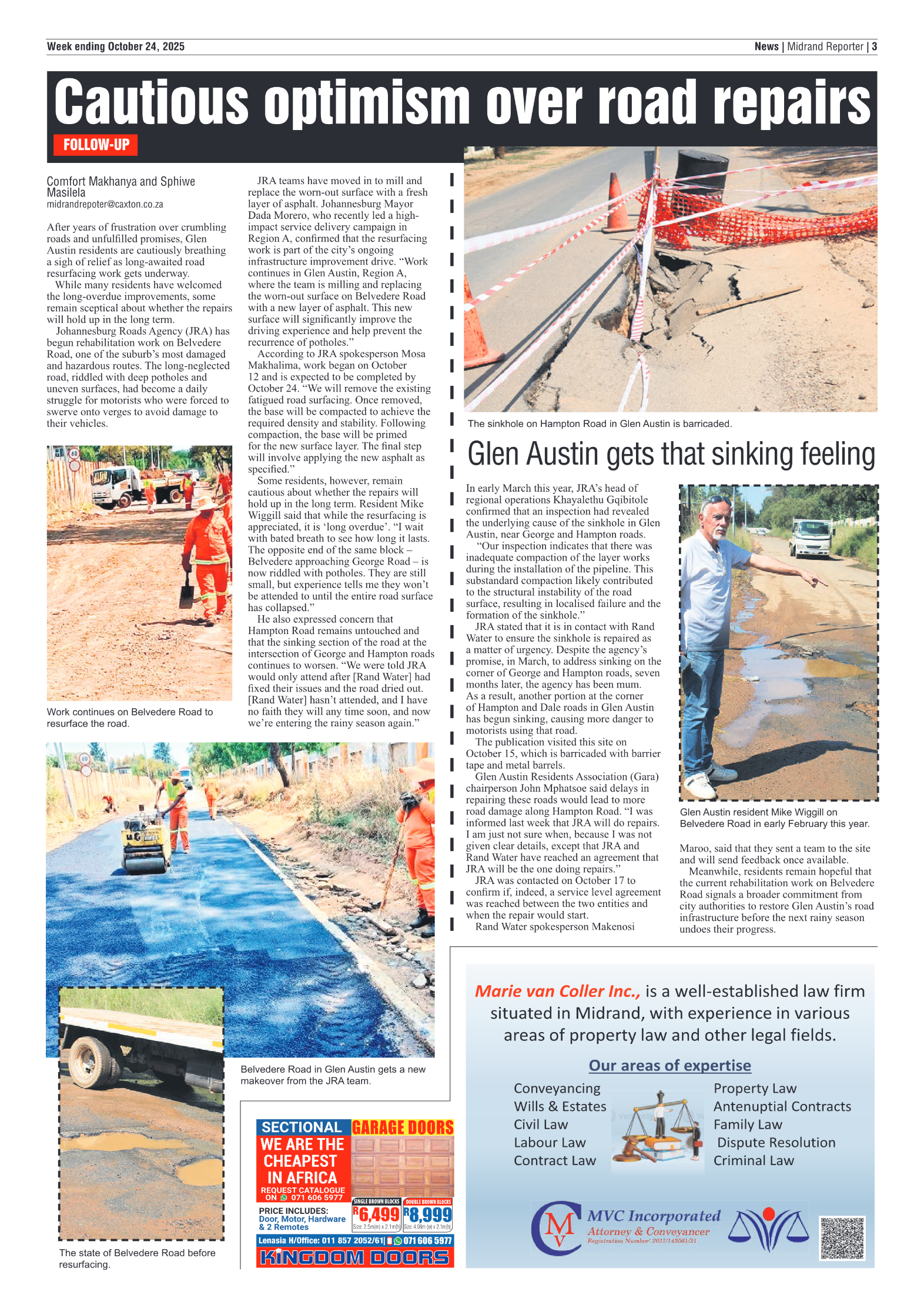 Midrand Reporter 24 October 2025 page 3