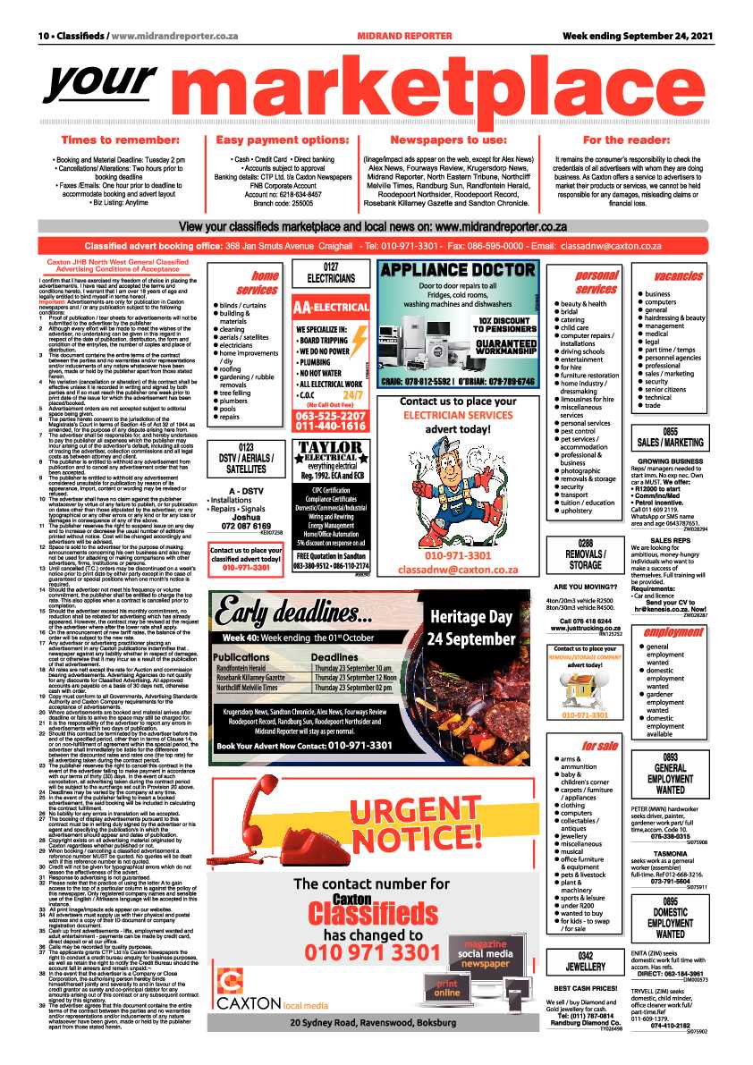 Midrand Reporter 24 September 2021 page 10