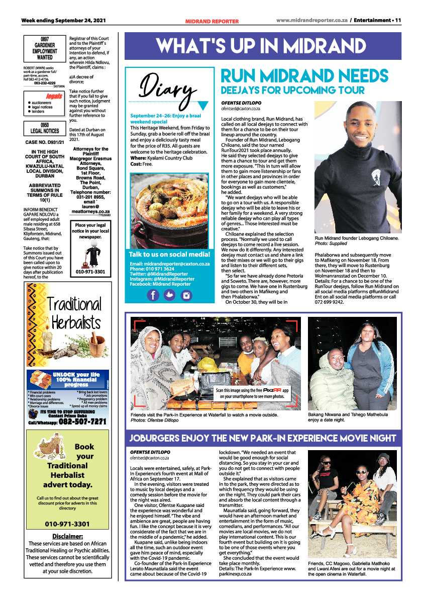 Midrand Reporter 24 September 2021 page 11