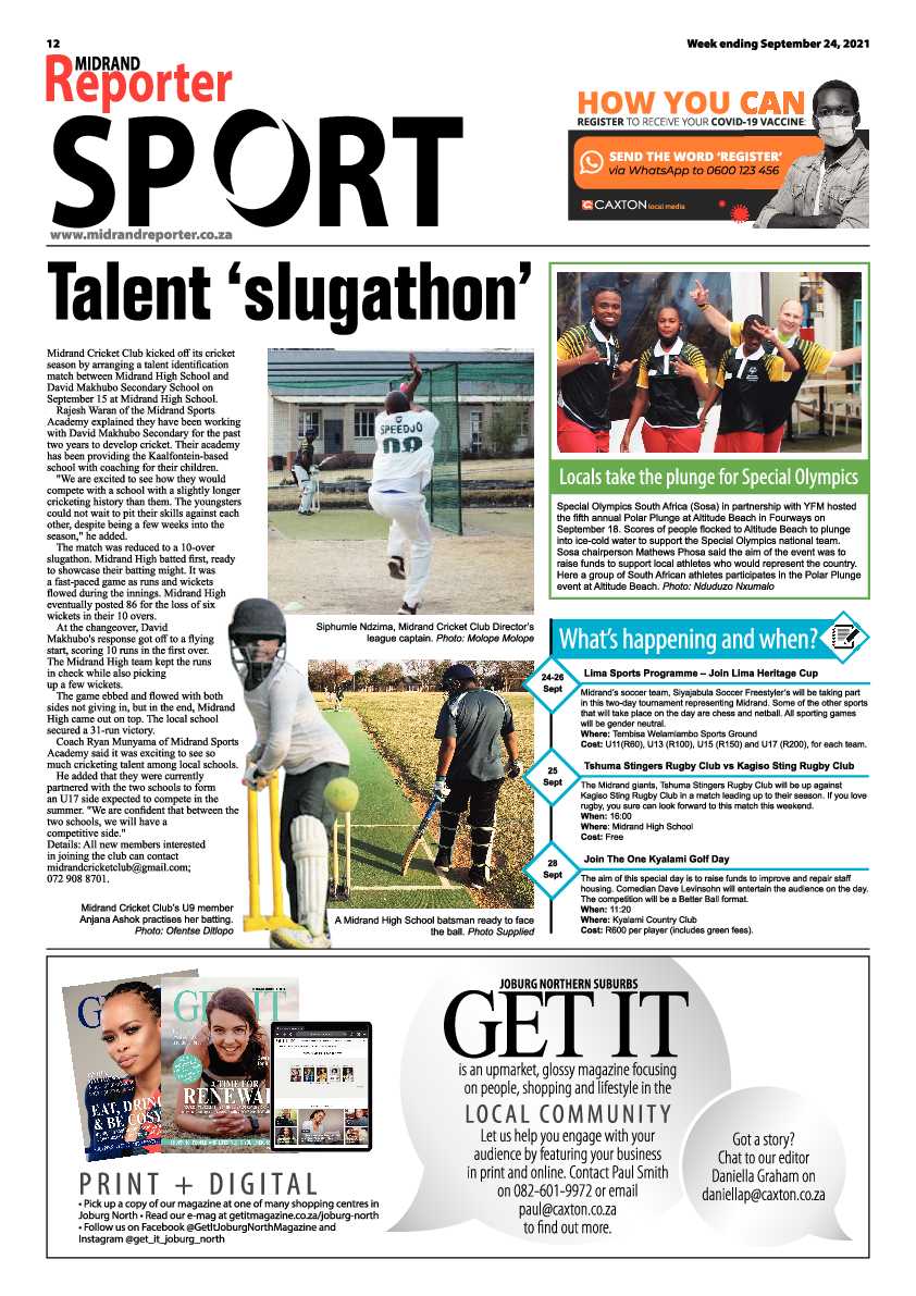 Midrand Reporter 24 September 2021 page 12