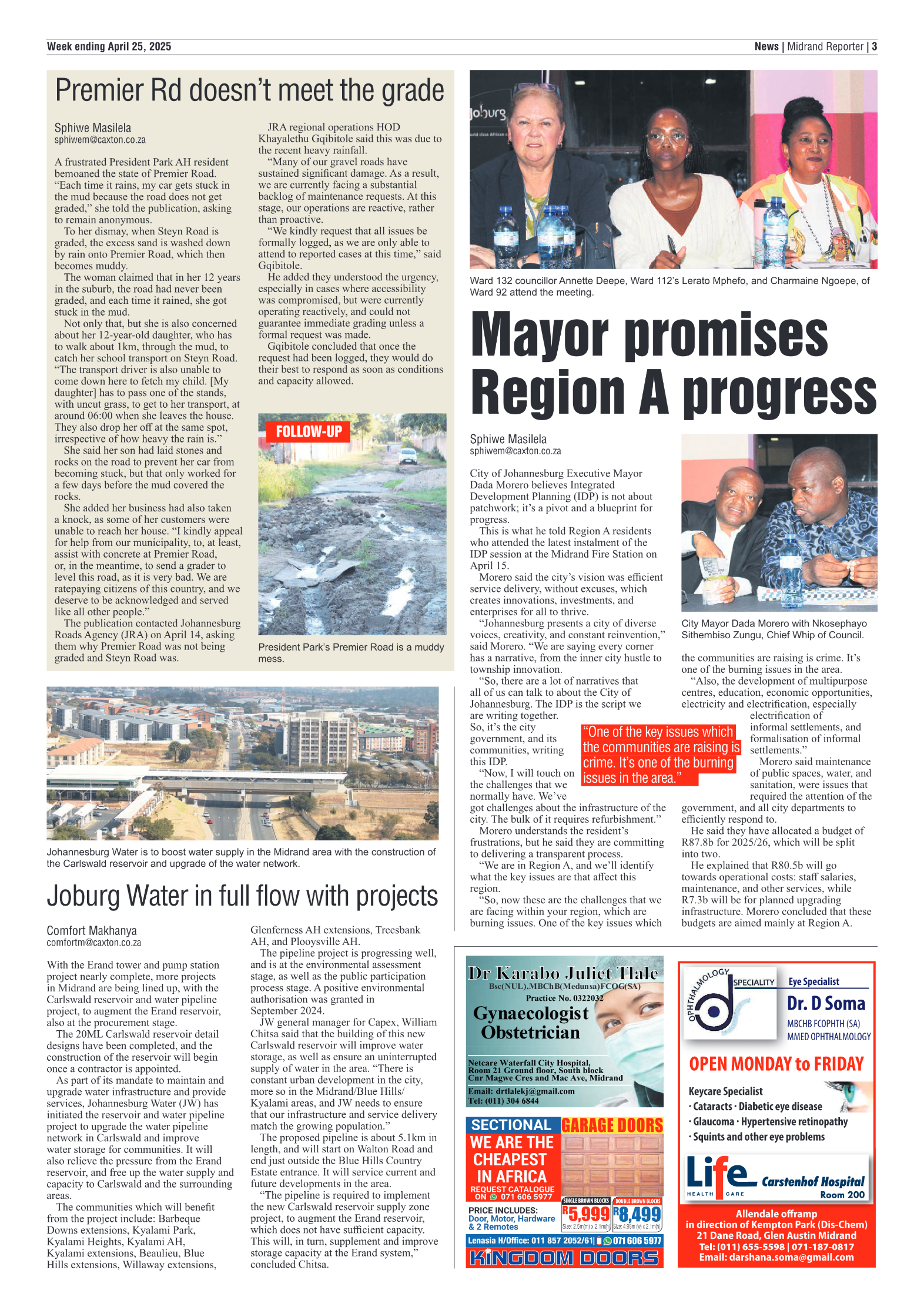 Midrand Reporter 25 April 2025 page 3