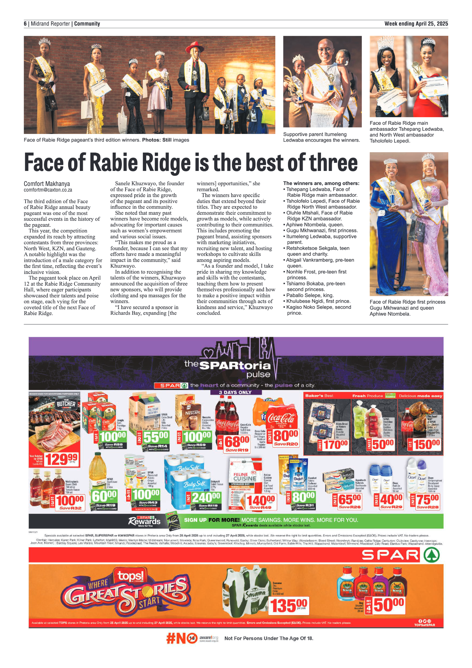 Midrand Reporter 25 April 2025 page 6