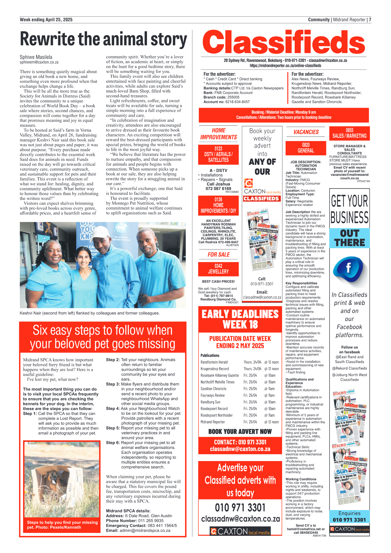 Midrand Reporter 25 April 2025 page 7
