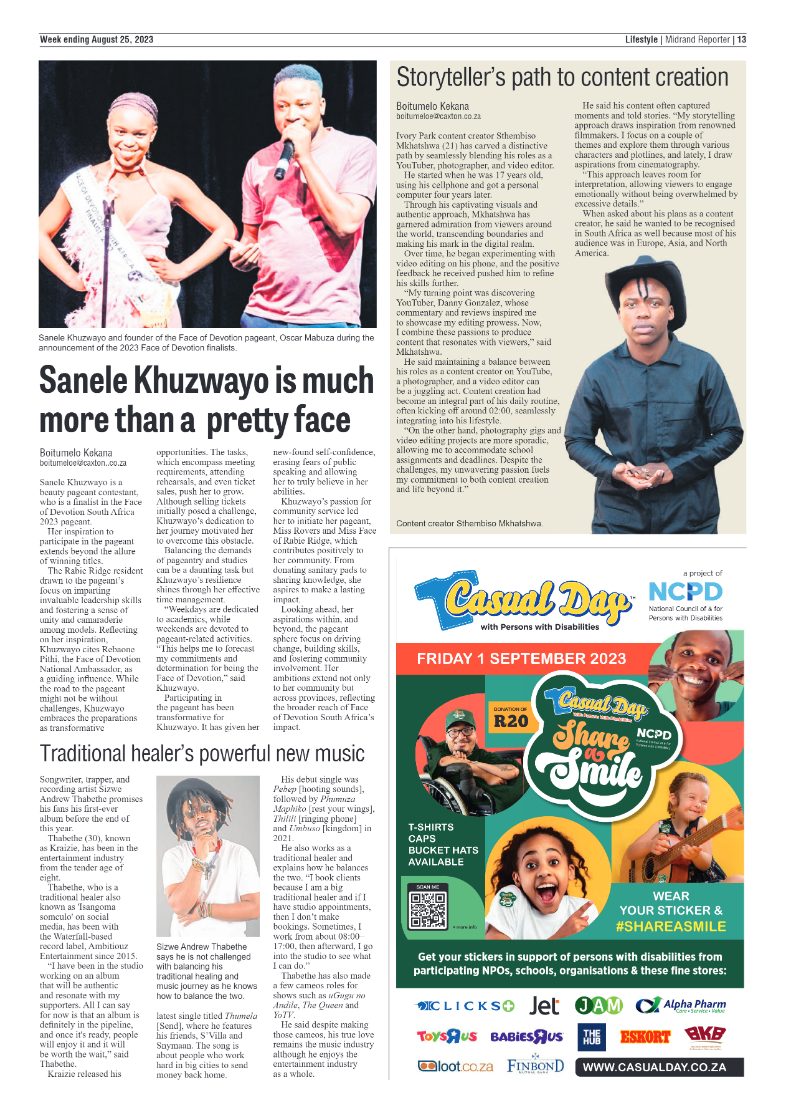 Midrand Reporter 25 August 2023 page 13
