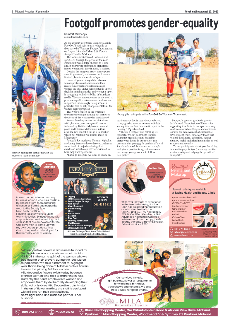 Midrand Reporter 25 August 2023 page 6