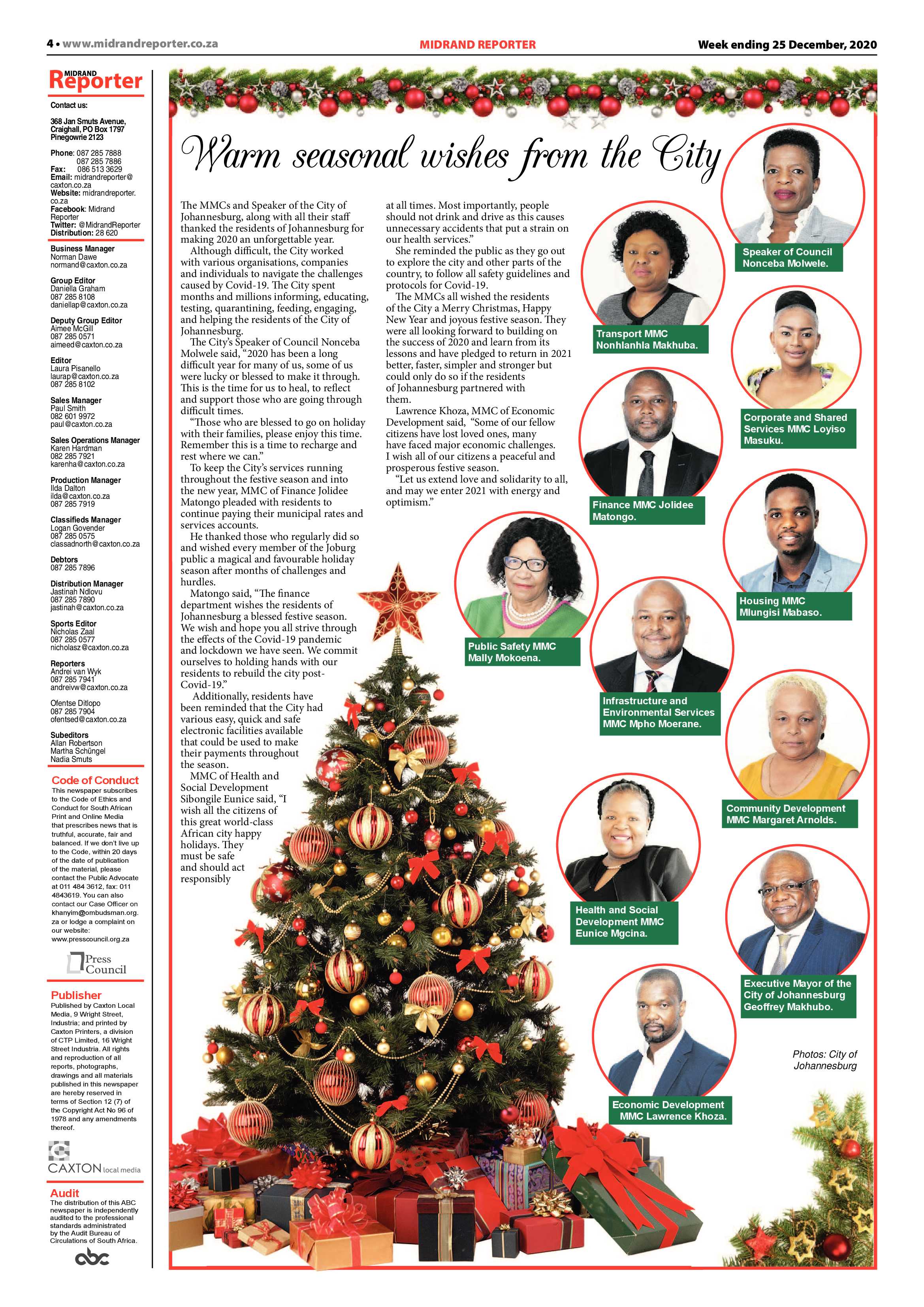 Midrand Reporter 25 December 2020 page 4