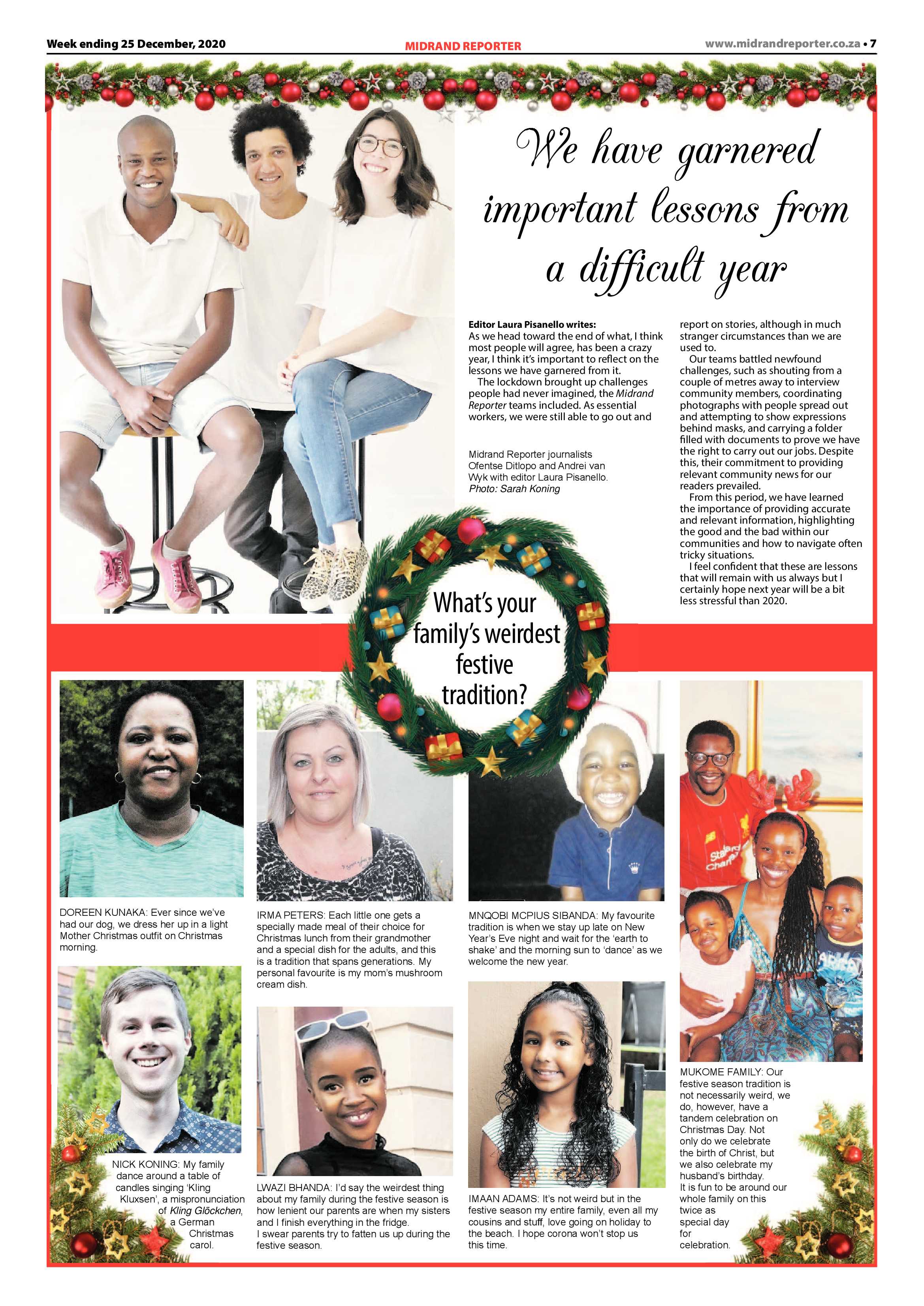 Midrand Reporter 25 December 2020 page 7
