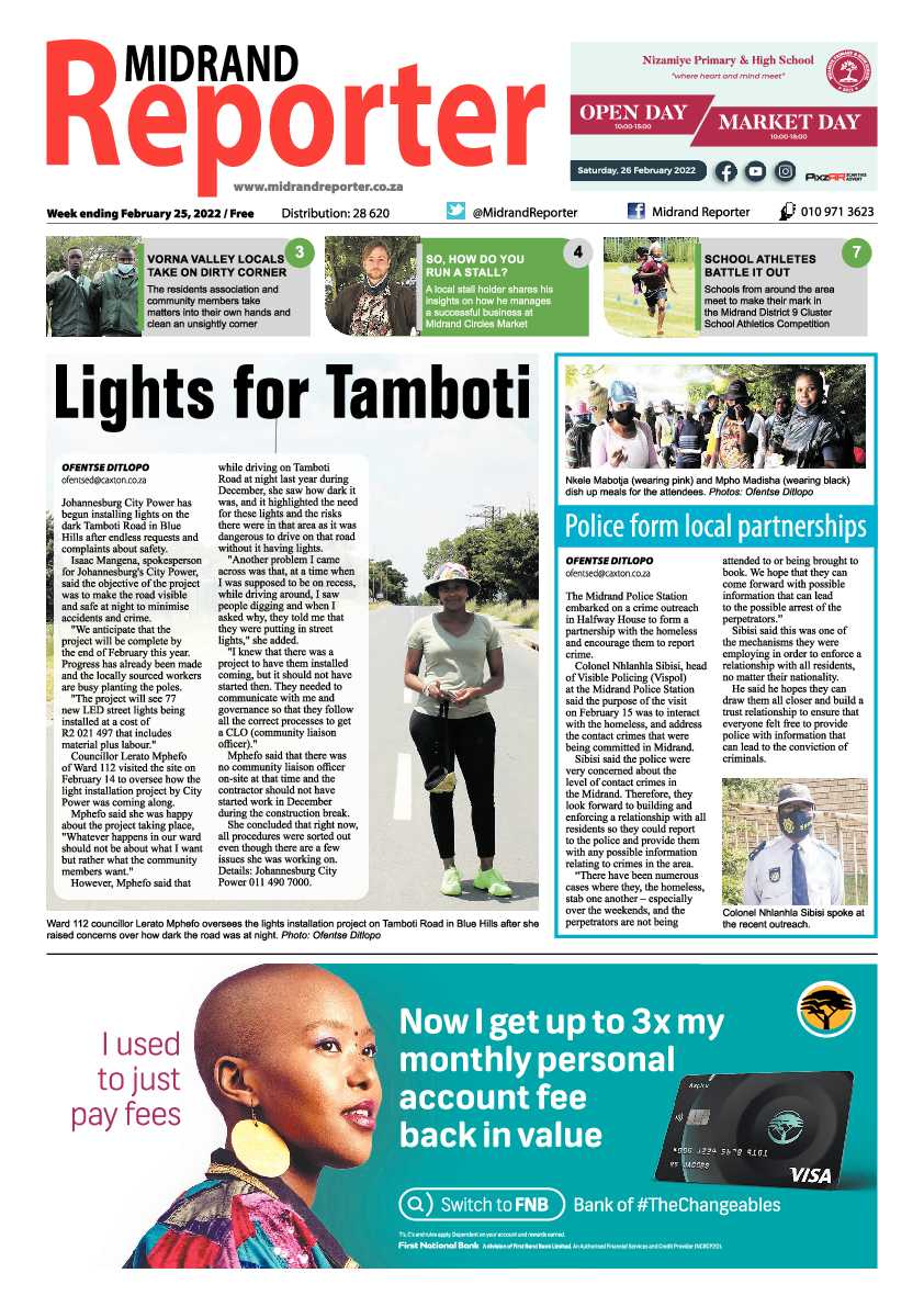 Midrand Reporter 25 February 2022 page 1