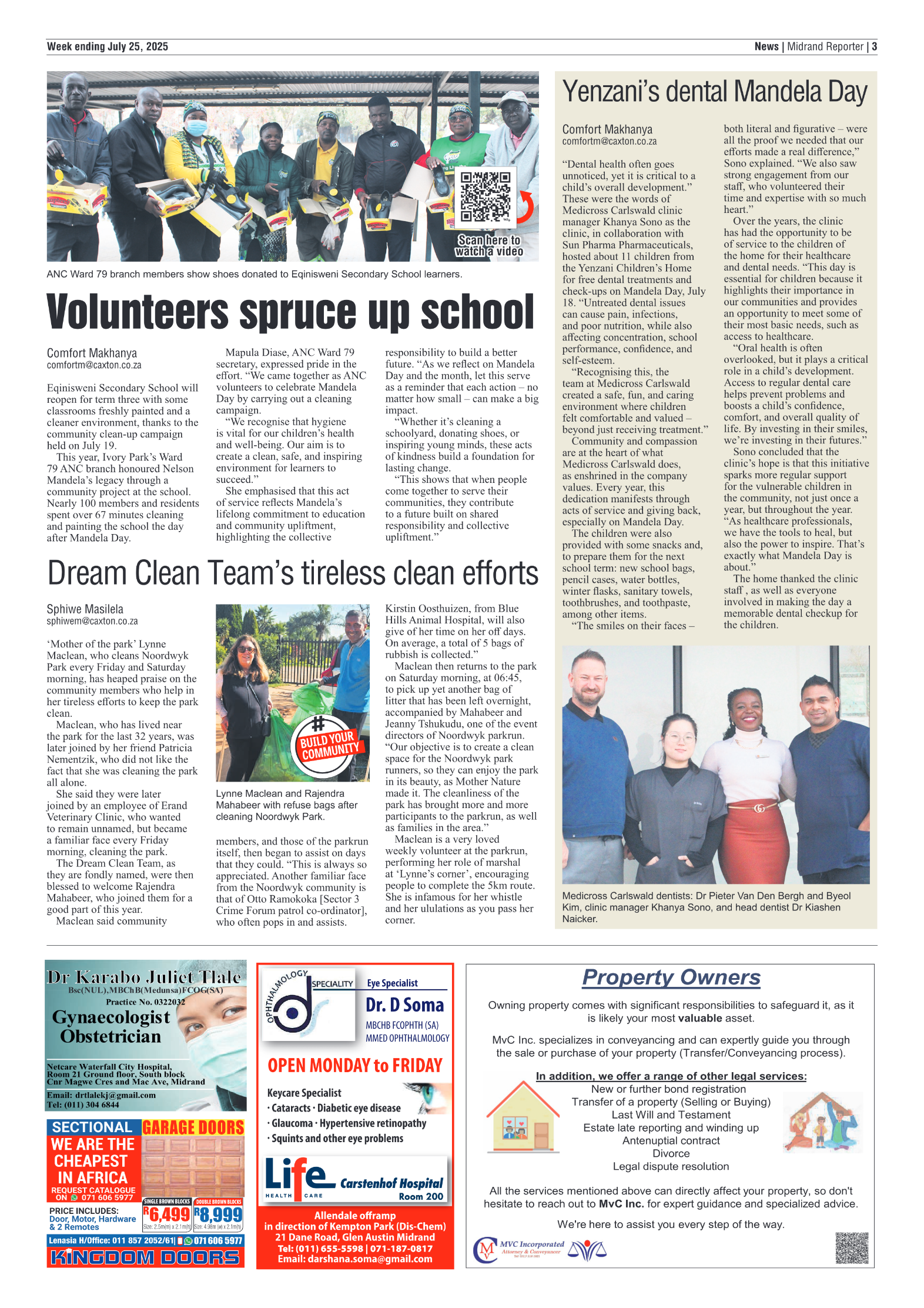 Midrand Reporter 25 July 2025 page 3