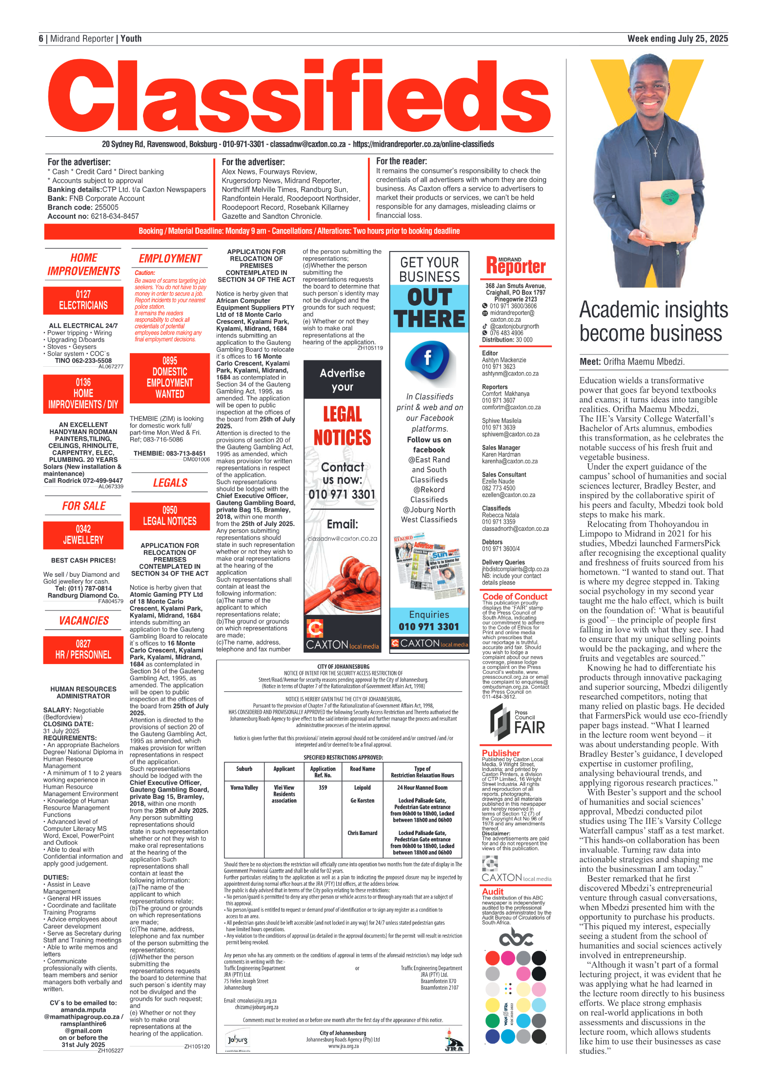 Midrand Reporter 25 July 2025 page 6