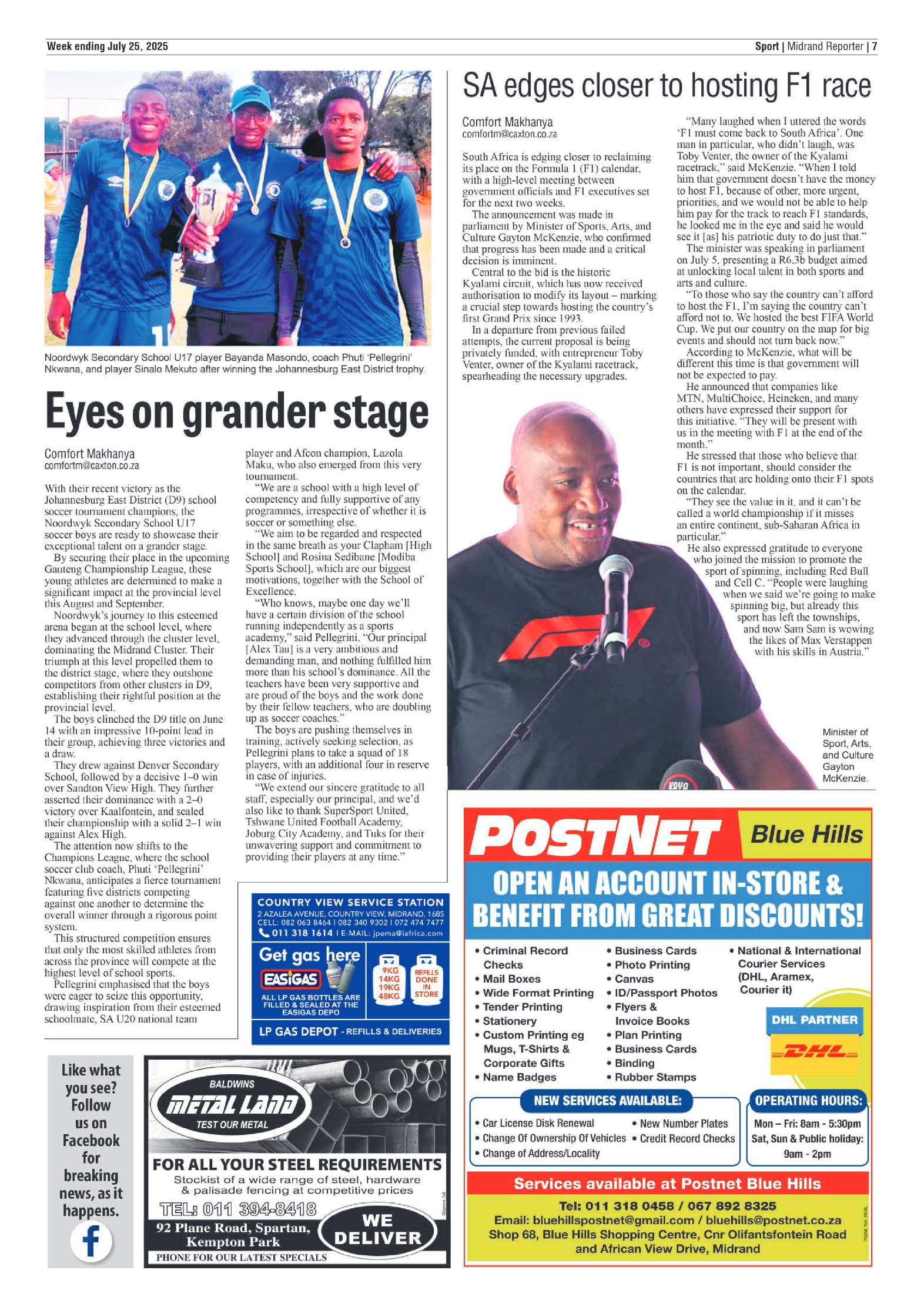 Midrand Reporter 25 July 2025 page 7