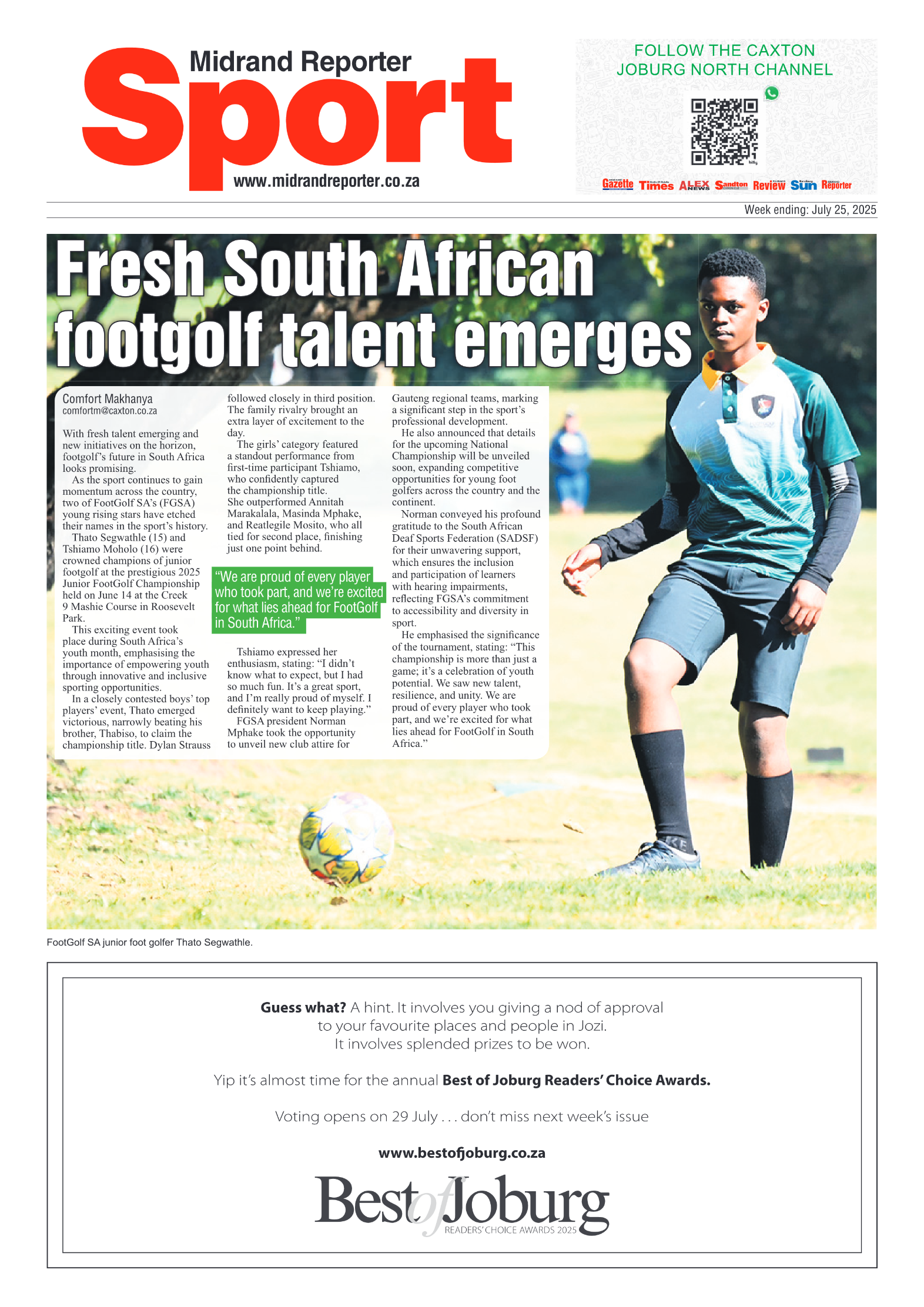 Midrand Reporter 25 July 2025 page 8