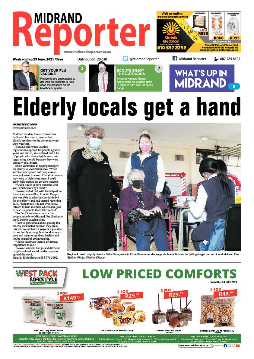 Midrand Reporter 25 June 2021 page 1