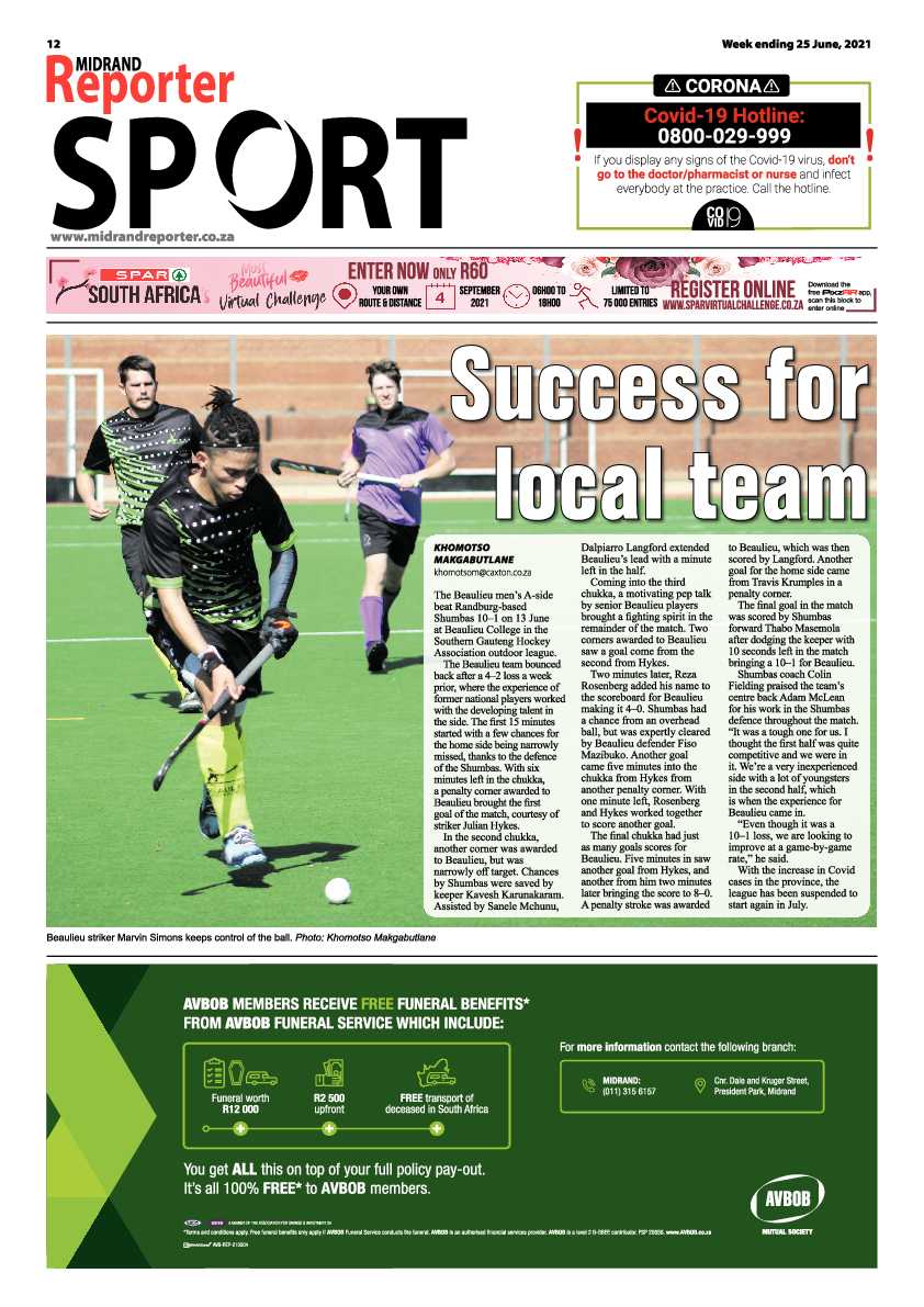 Midrand Reporter 25 June 2021 page 12