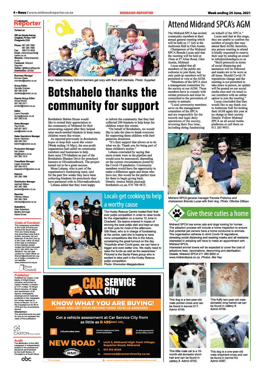Midrand Reporter 25 June 2021 page 4