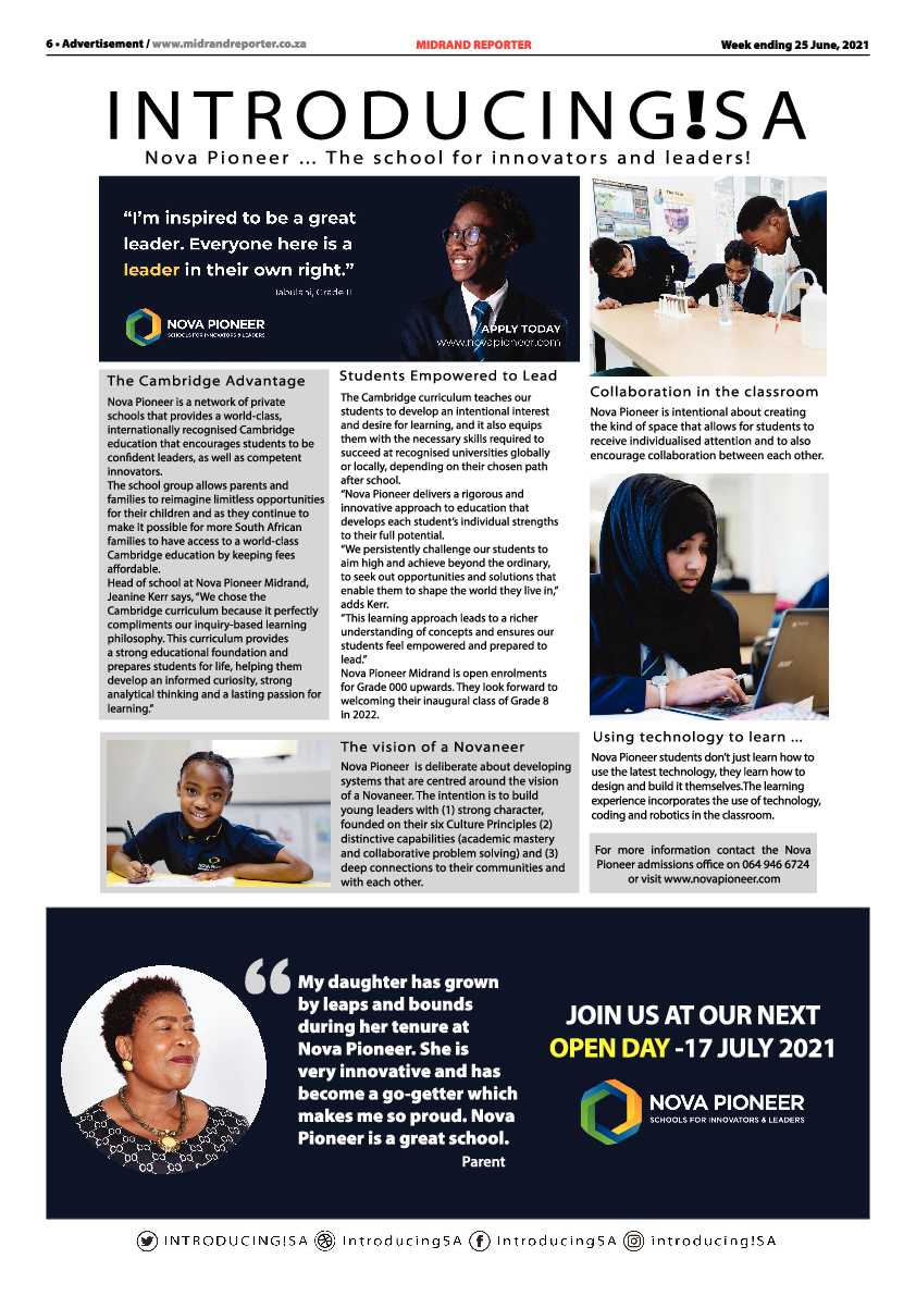 Midrand Reporter 25 June 2021 page 6