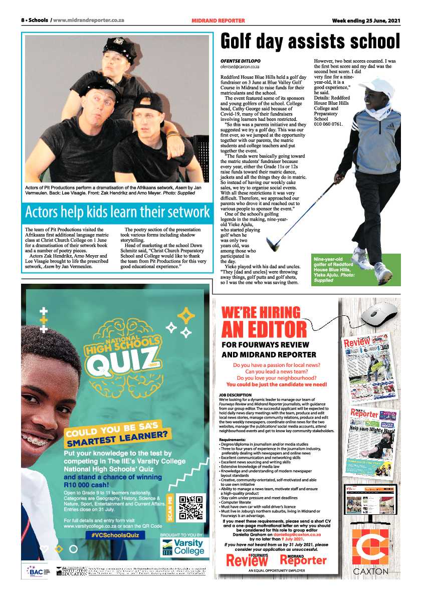 Midrand Reporter 25 June 2021 page 8