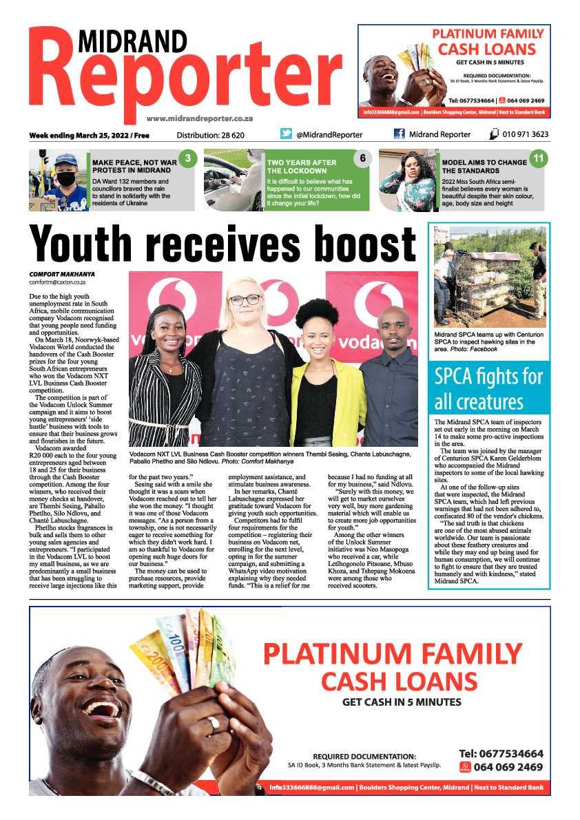 Midrand Reporter 25 March 2022 page 1