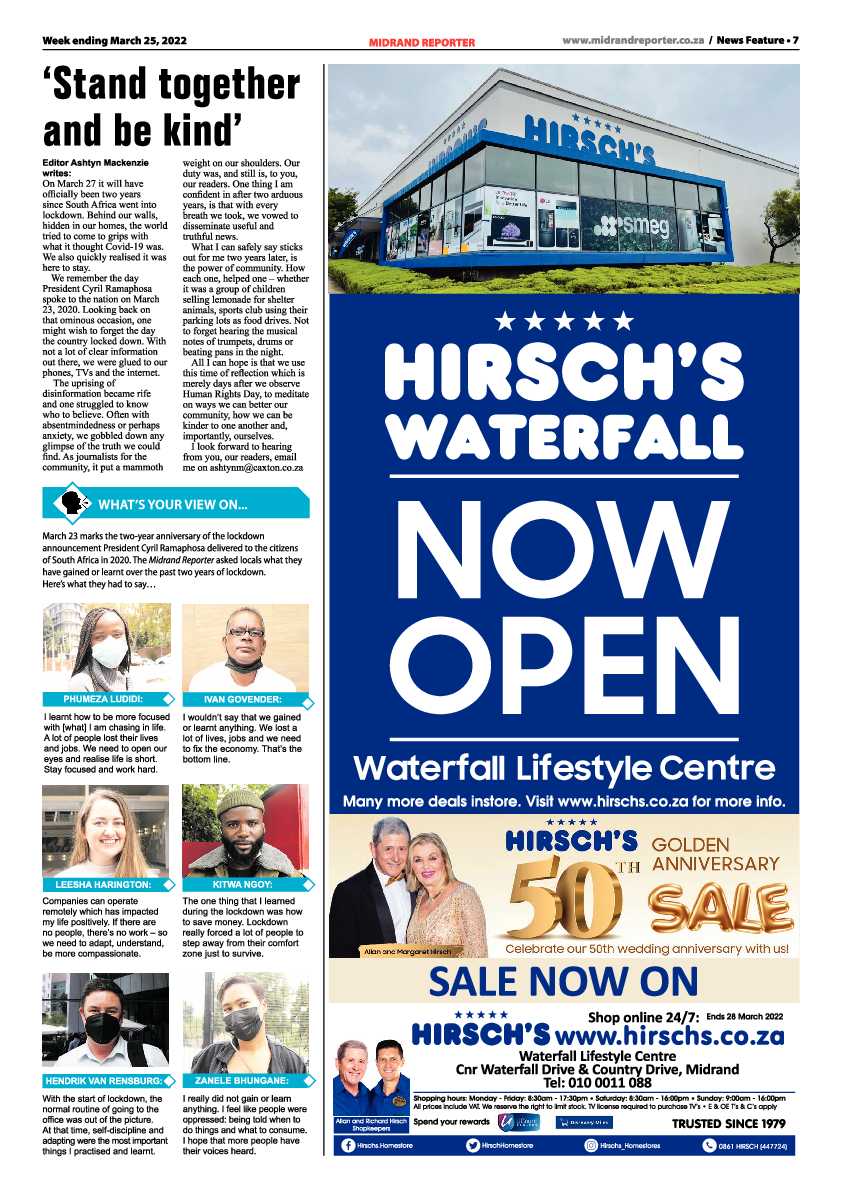 Midrand Reporter 25 March 2022 page 7