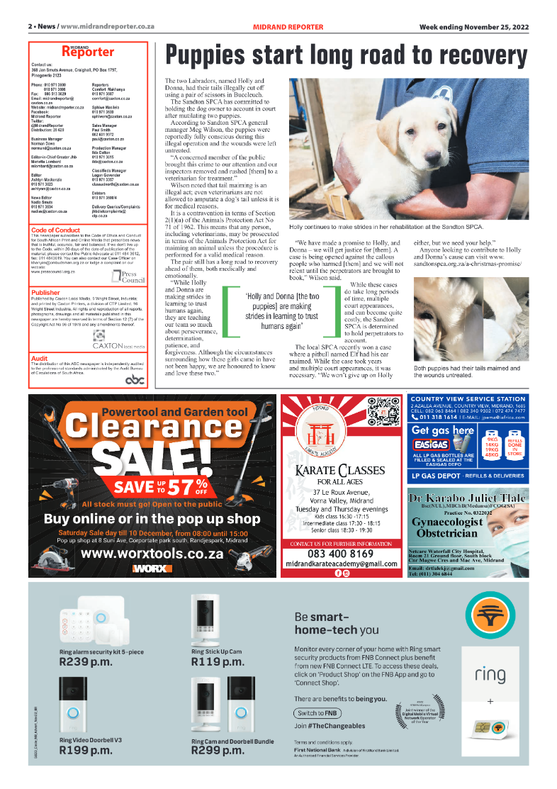 Midrand Reporter 25 Nov 2022 page 2