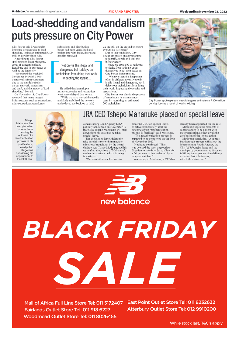 Midrand Reporter 25 Nov 2022 page 6