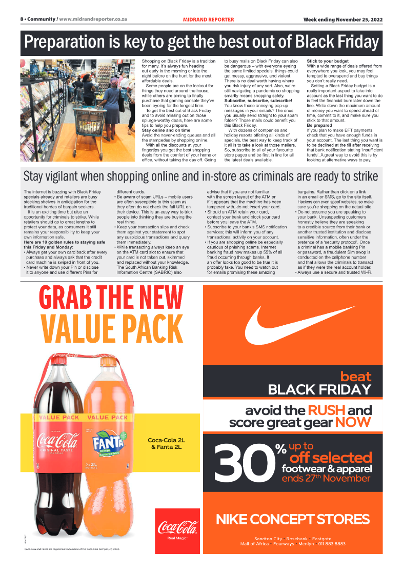 Midrand Reporter 25 Nov 2022 page 8