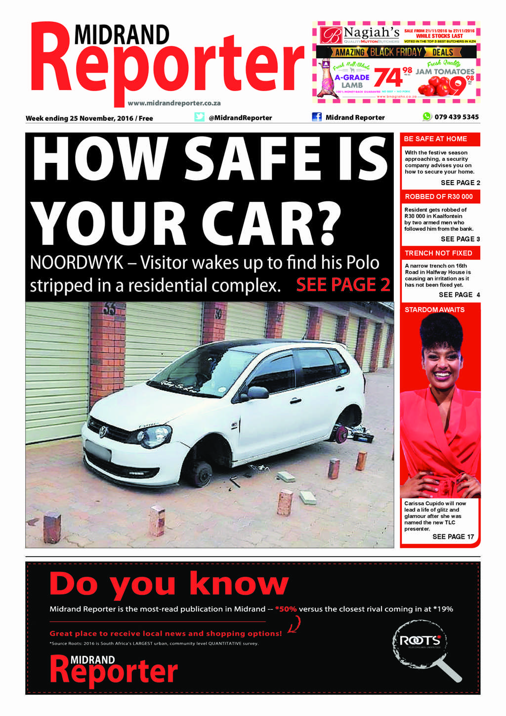 Midrand Reporter 25 November 2016 page 1