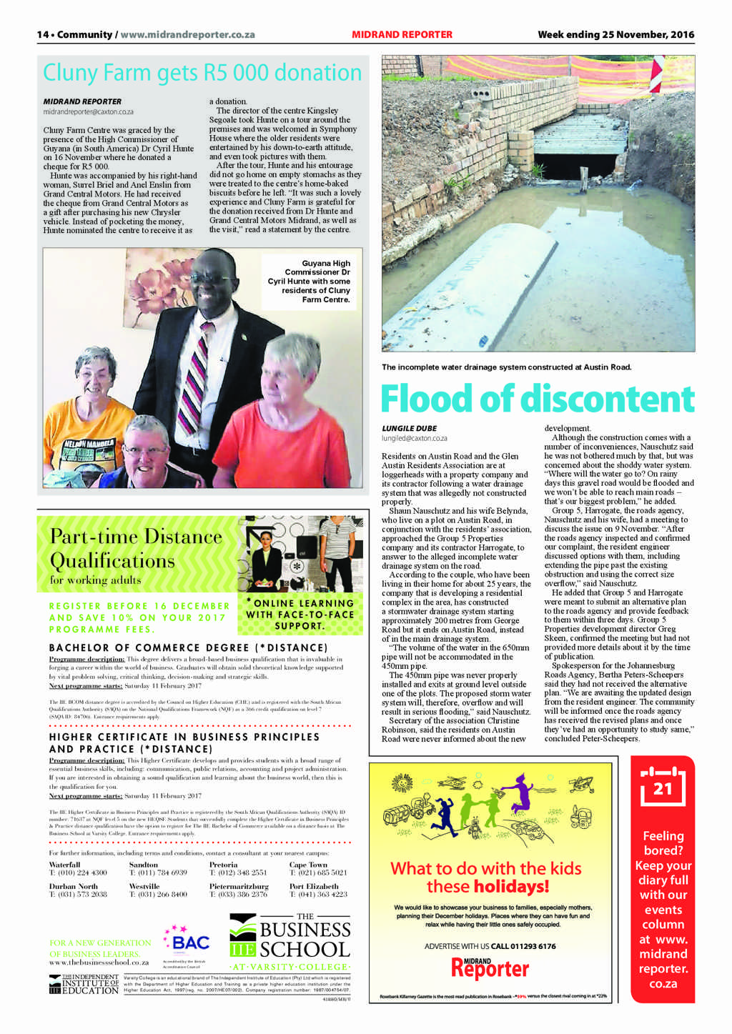 Midrand Reporter 25 November 2016 page 14