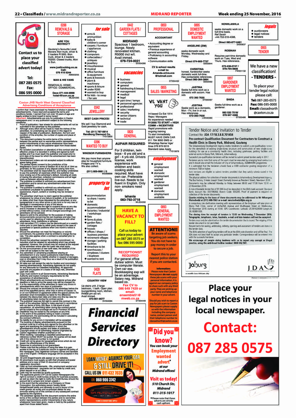 Midrand Reporter 25 November 2016 page 22