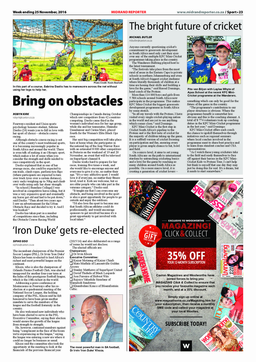 Midrand Reporter 25 November 2016 page 23